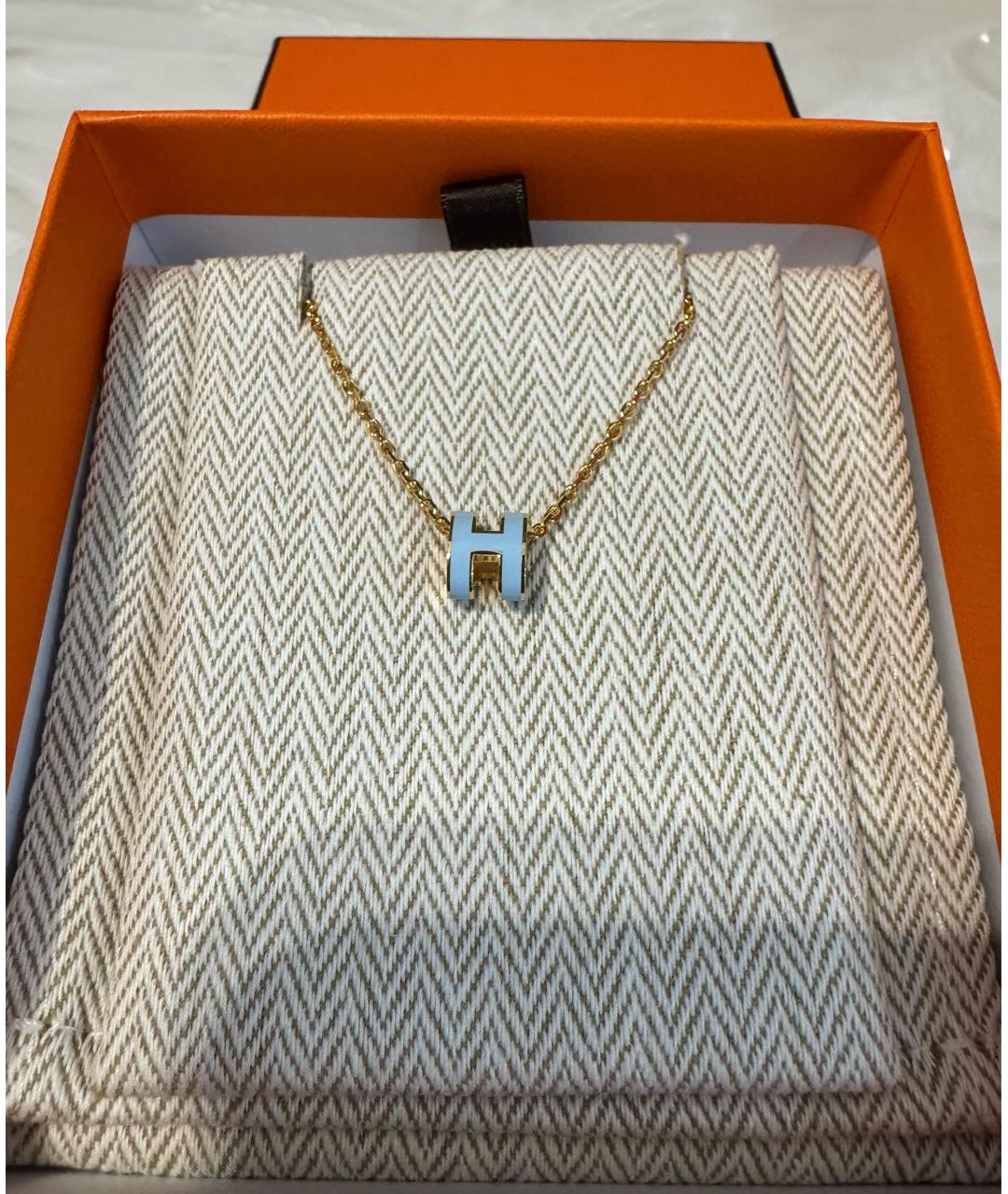 HERMES Голубая металлическая подвеска, фото 3