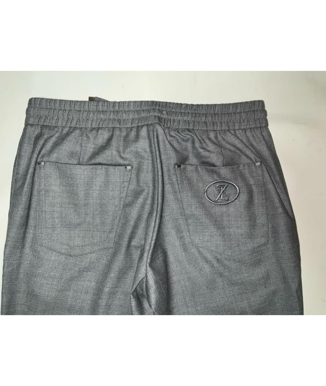 ZILLI Серые шерстяные классические брюки, фото 7