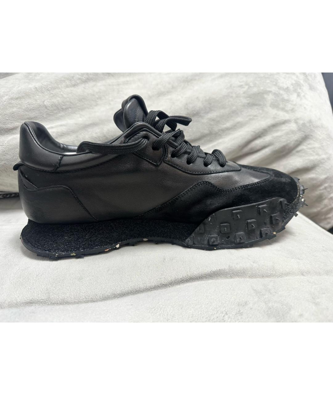 BARRACUDA Черные кожаные низкие кроссовки / кеды, фото 5