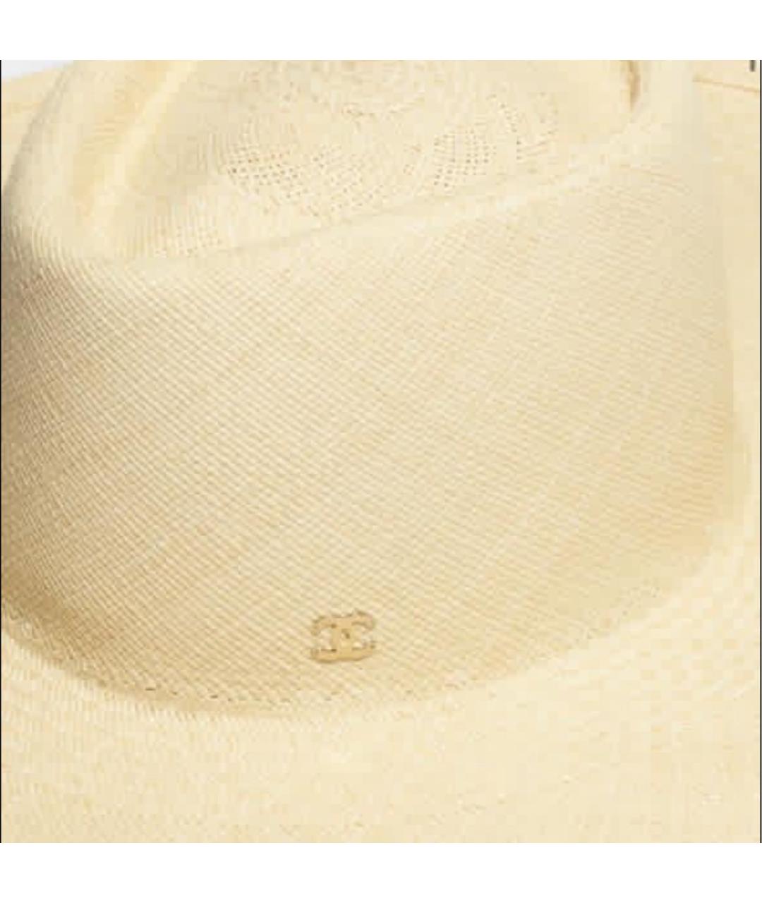CHANEL Бежевая соломенная шляпа, фото 3