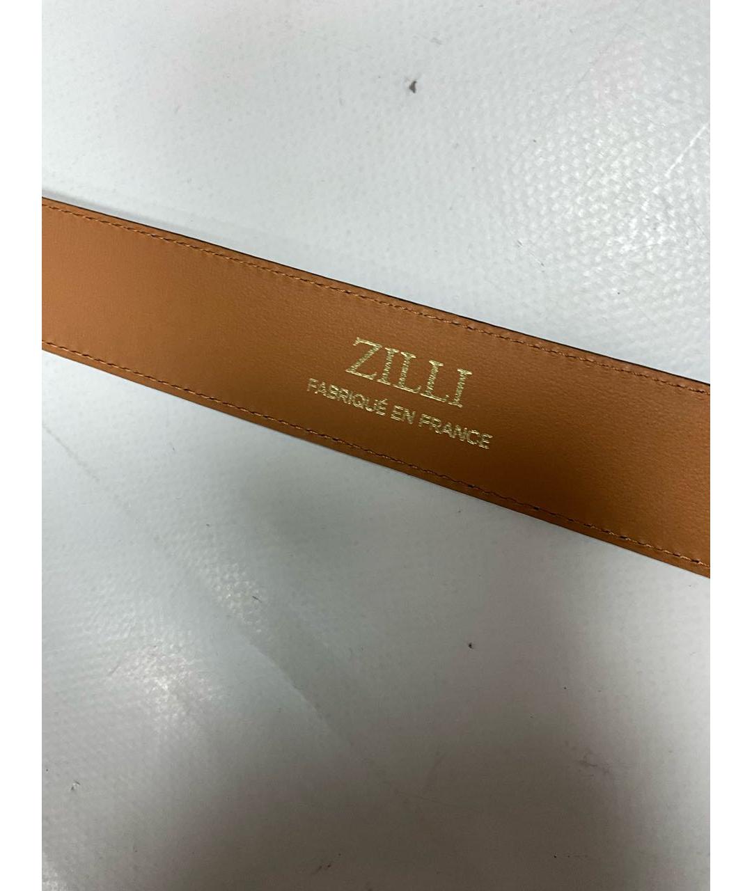 ZILLI Черный кожаный ремень, фото 6