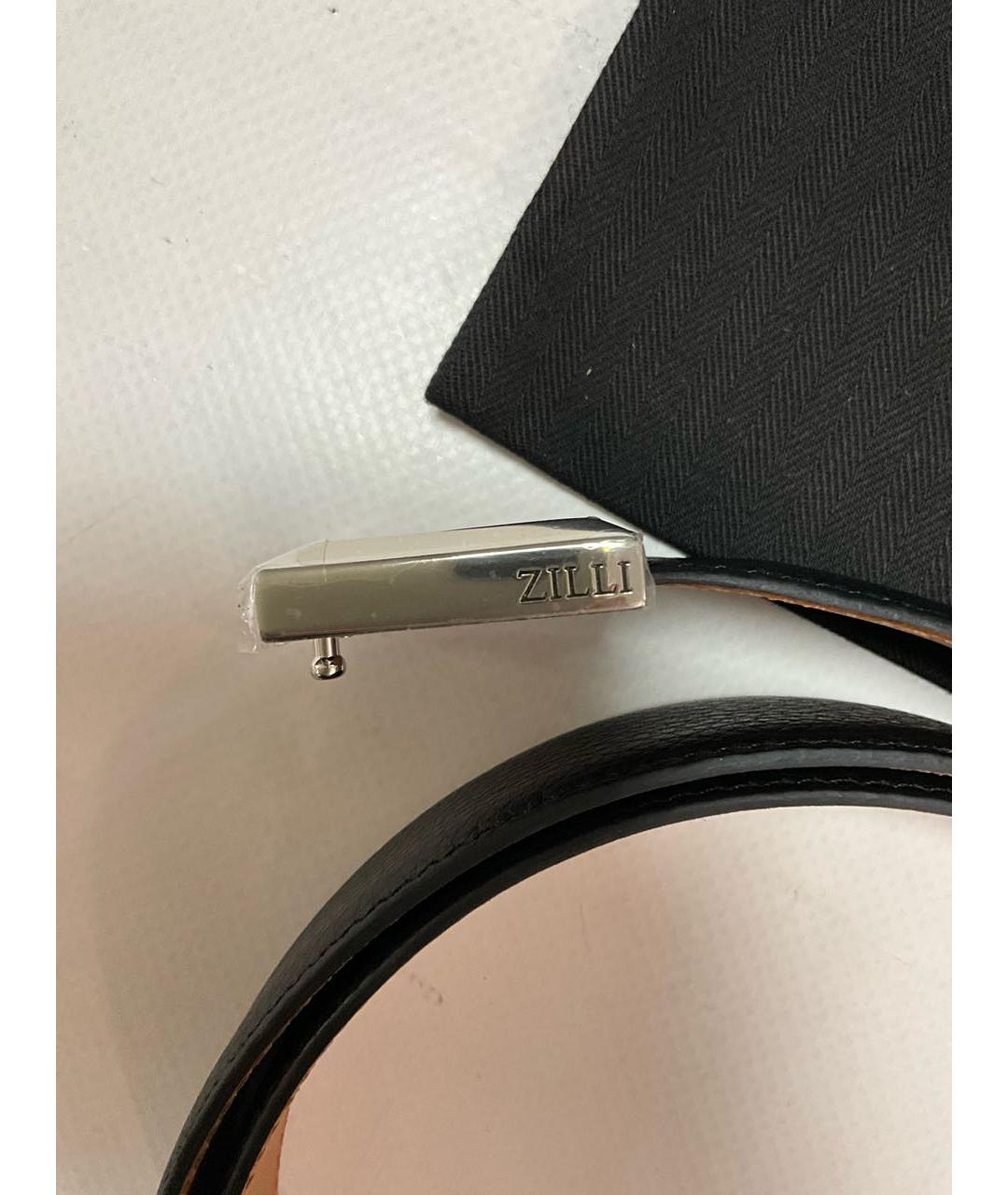 ZILLI Черный кожаный ремень, фото 2