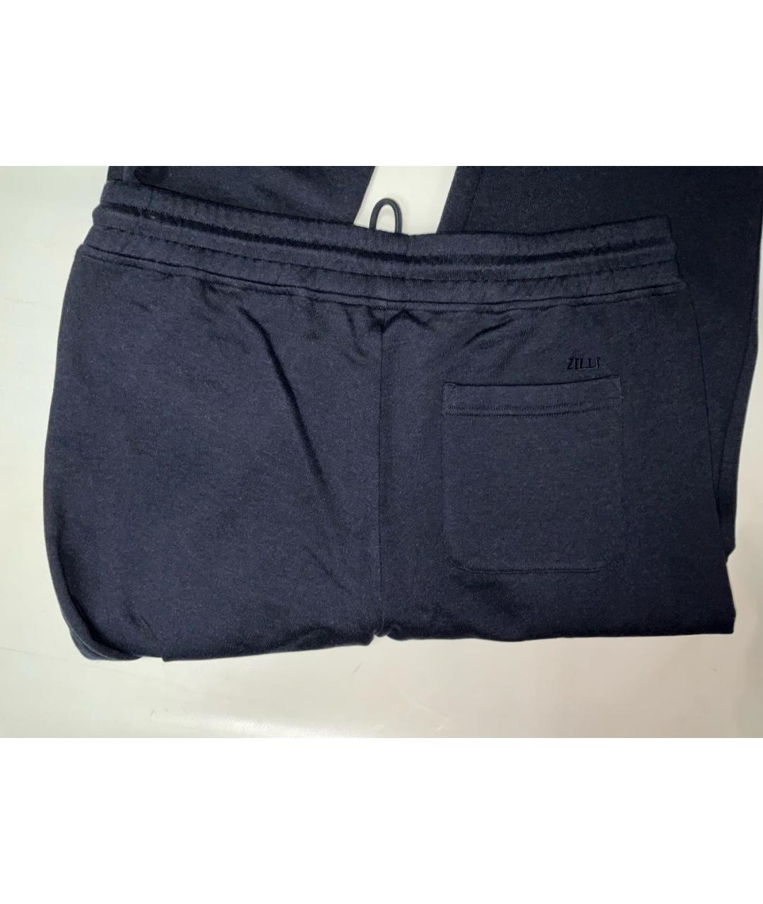 ZILLI Синий хлопковый спортивный костюм, фото 8