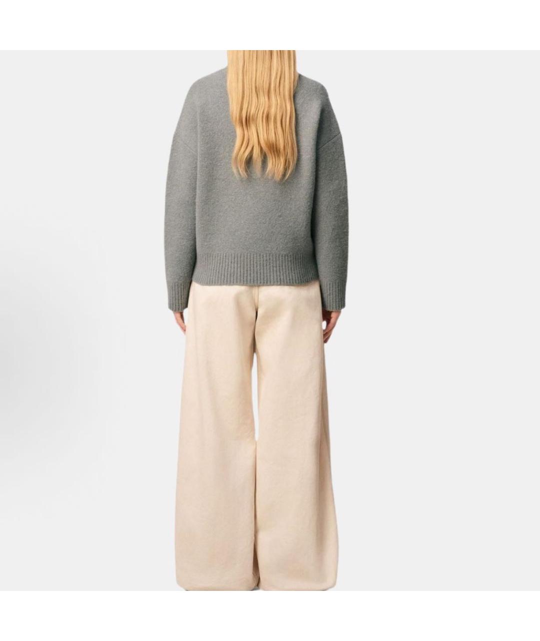 Ami Paris Серый шерстяной джемпер / свитер, фото 5