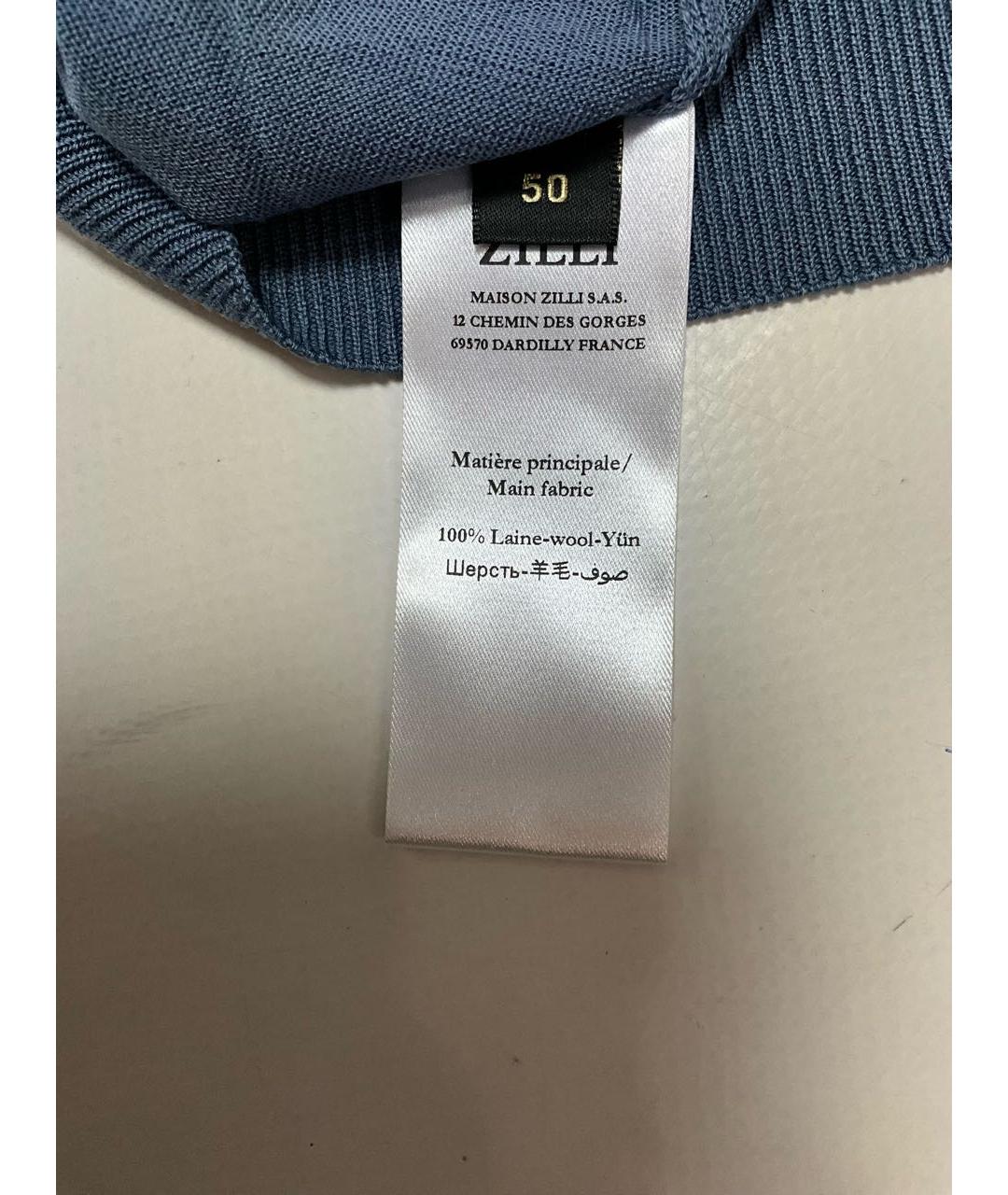 ZILLI Синий шерстяной джемпер / свитер, фото 7