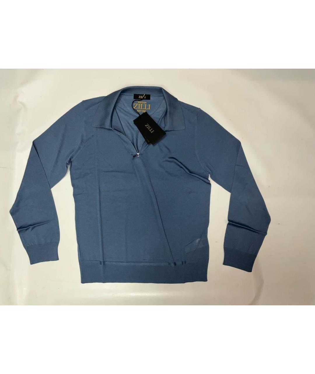 ZILLI Синий шерстяной джемпер / свитер, фото 4