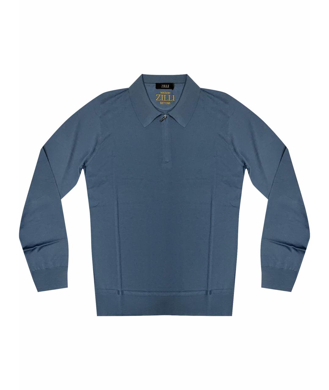 ZILLI Синий шерстяной джемпер / свитер, фото 1