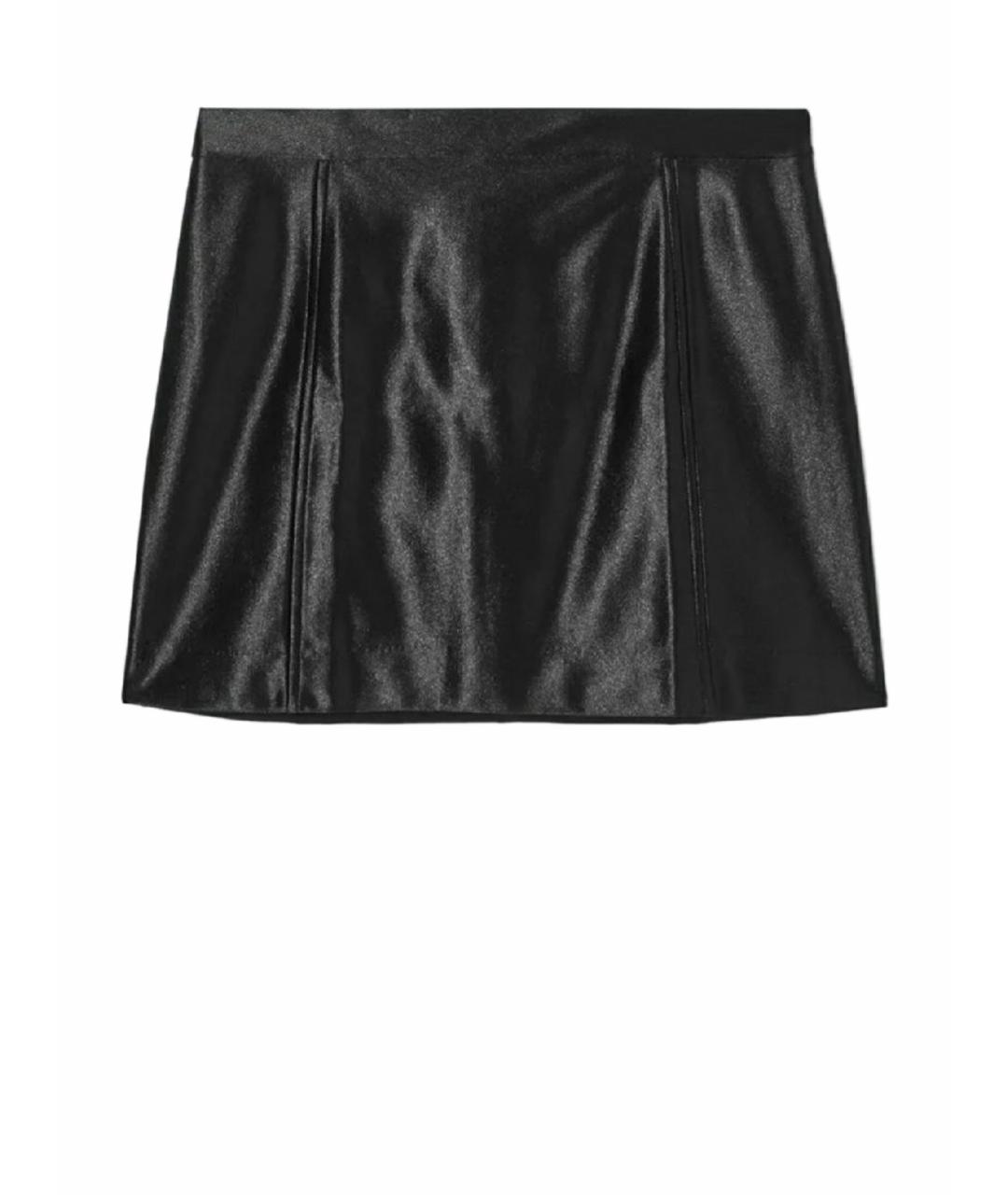 COS Черная полиэстеровая юбка мини, фото 1