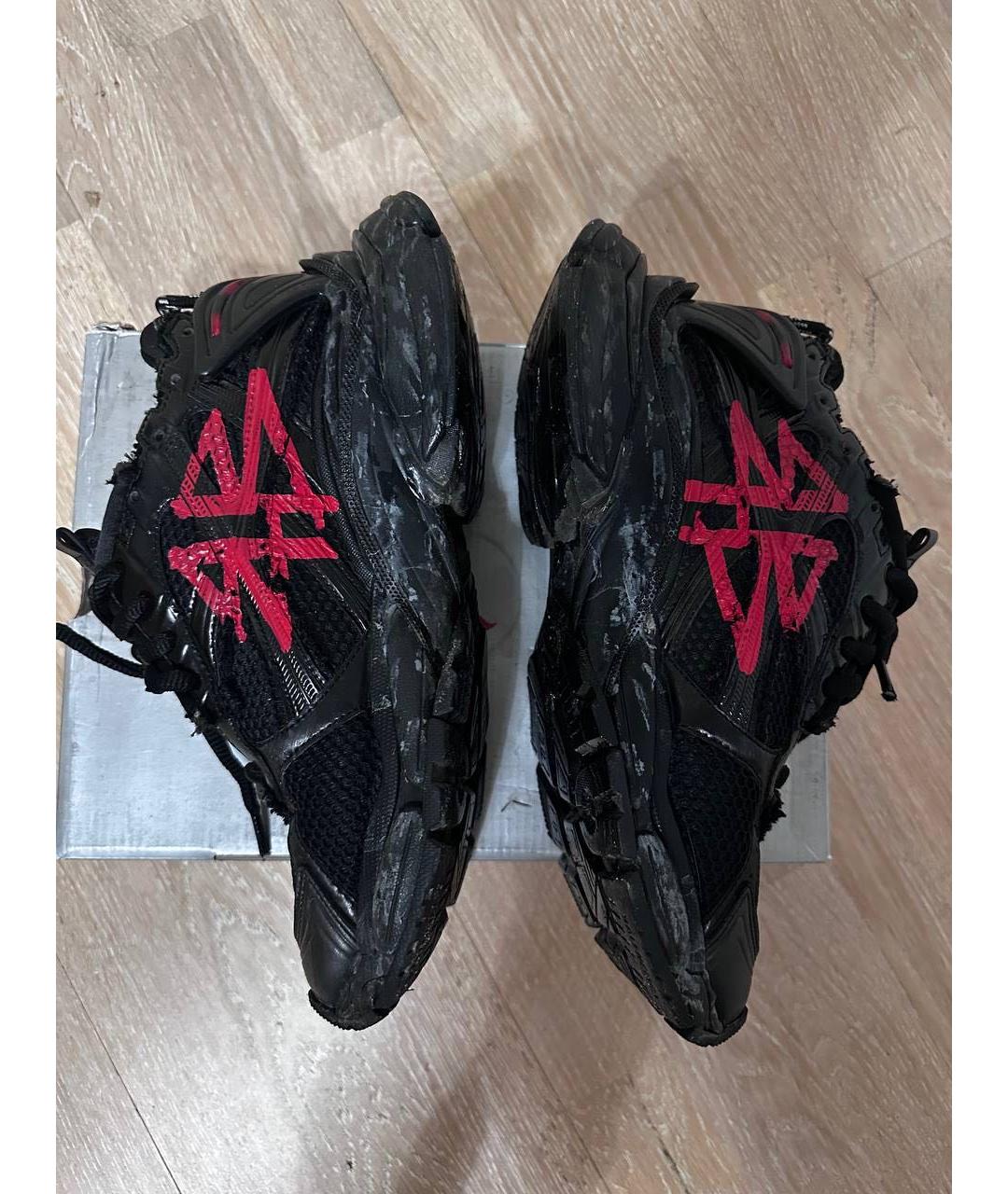 BALENCIAGA Черные текстильные низкие кроссовки / кеды, фото 9