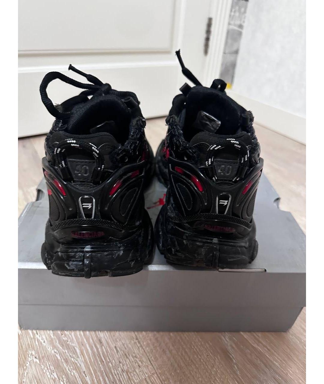 BALENCIAGA Черные текстильные низкие кроссовки / кеды, фото 5