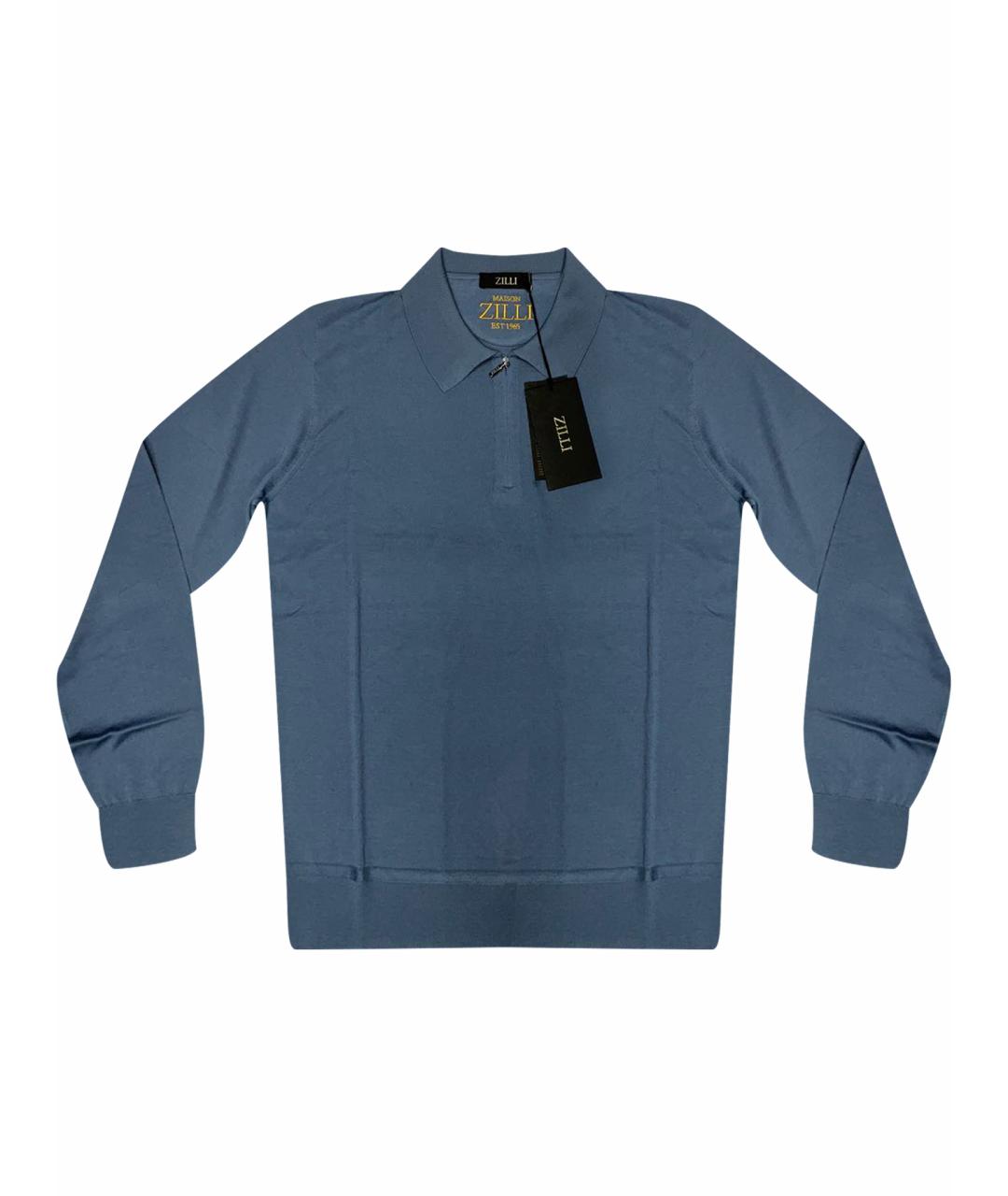 ZILLI Синий шерстяной джемпер / свитер, фото 1