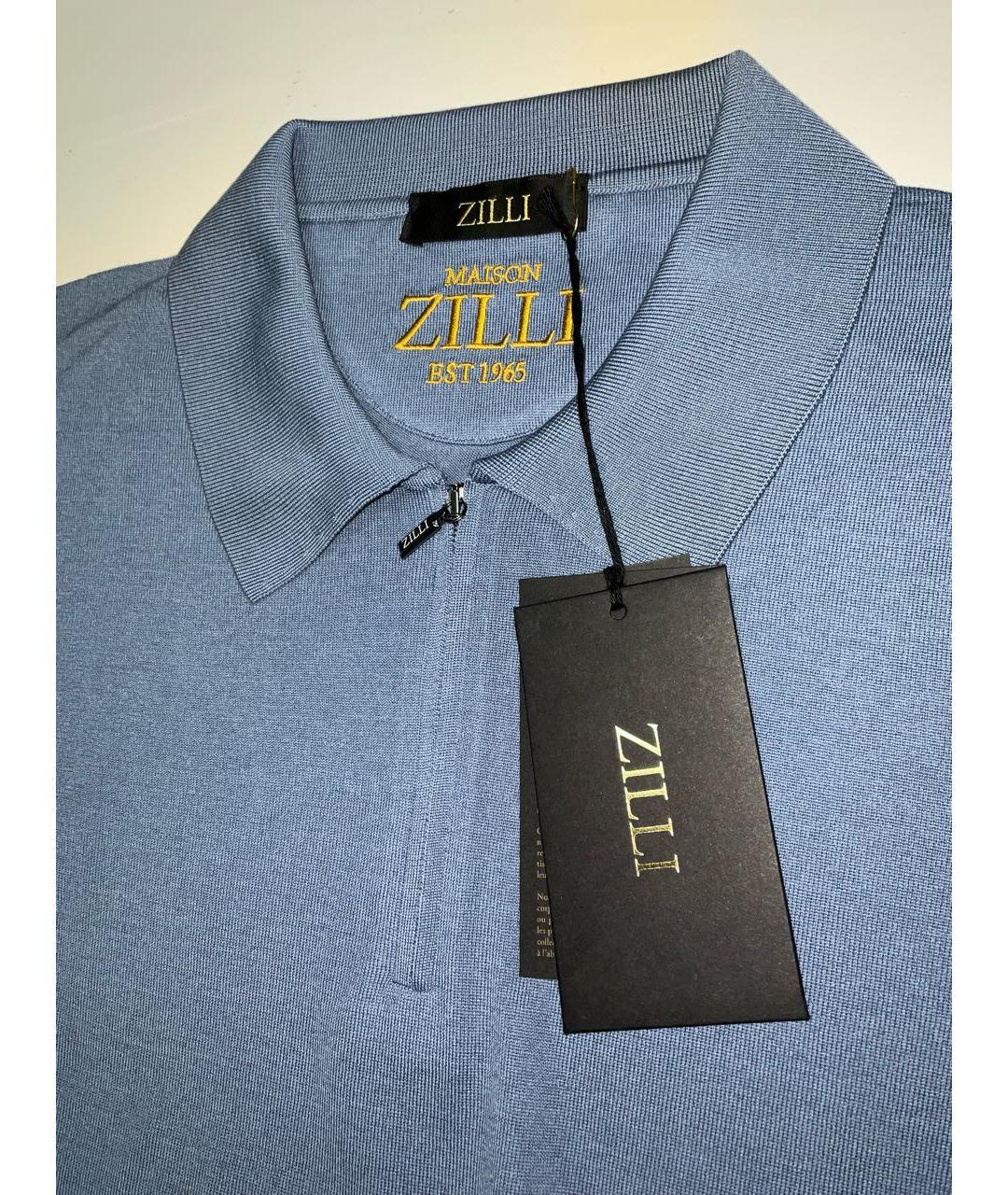 ZILLI Синий шерстяной джемпер / свитер, фото 3