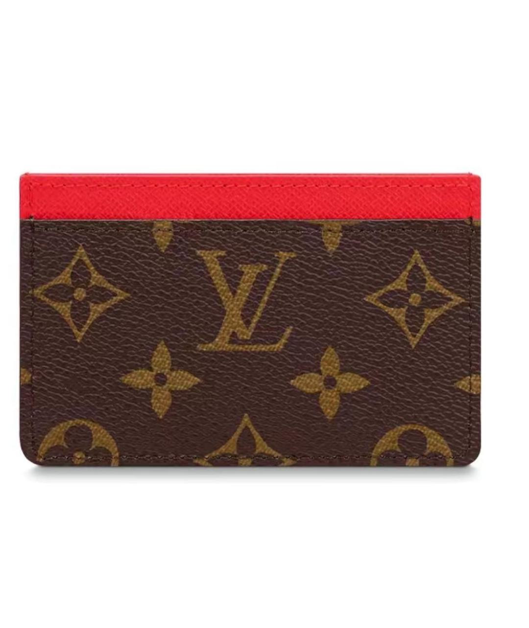 LOUIS VUITTON Коричневый кардхолдер, фото 2