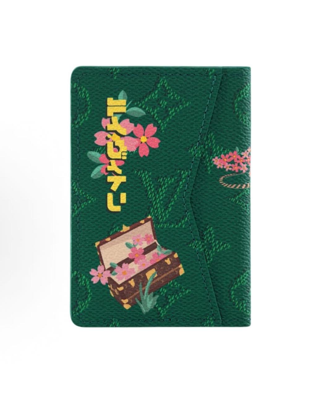 LOUIS VUITTON Зеленый кардхолдер, фото 2