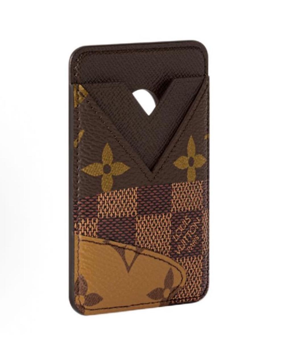 LOUIS VUITTON Коричневый кардхолдер, фото 3
