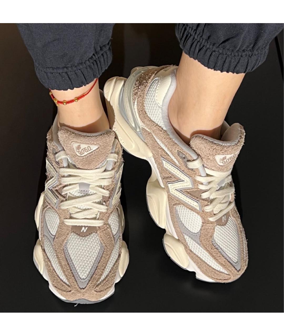 NEW BALANCE Бежевые замшевые кроссовки, фото 3