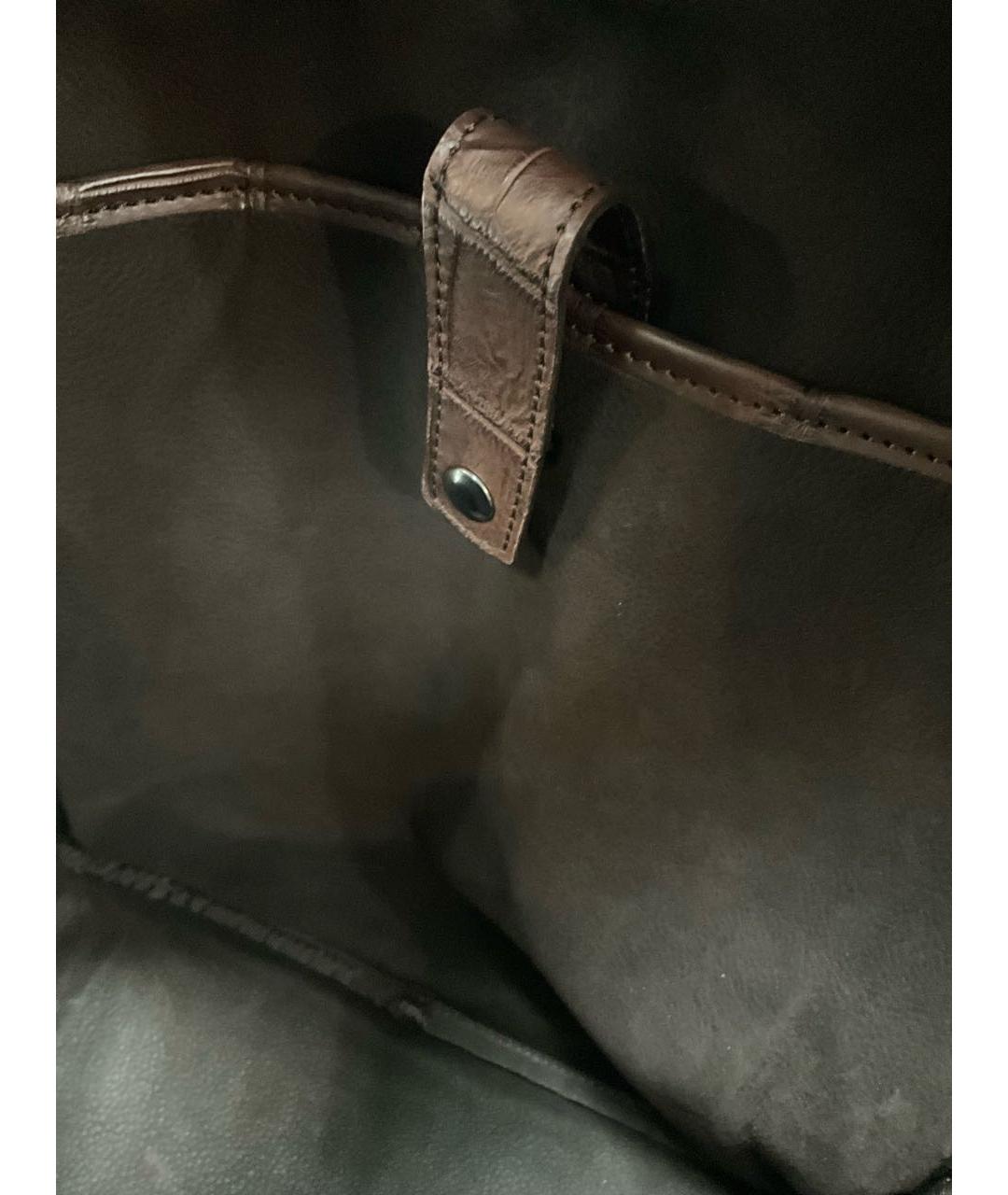 KITON Коричневый рюкзак из экзотической кожи, фото 5