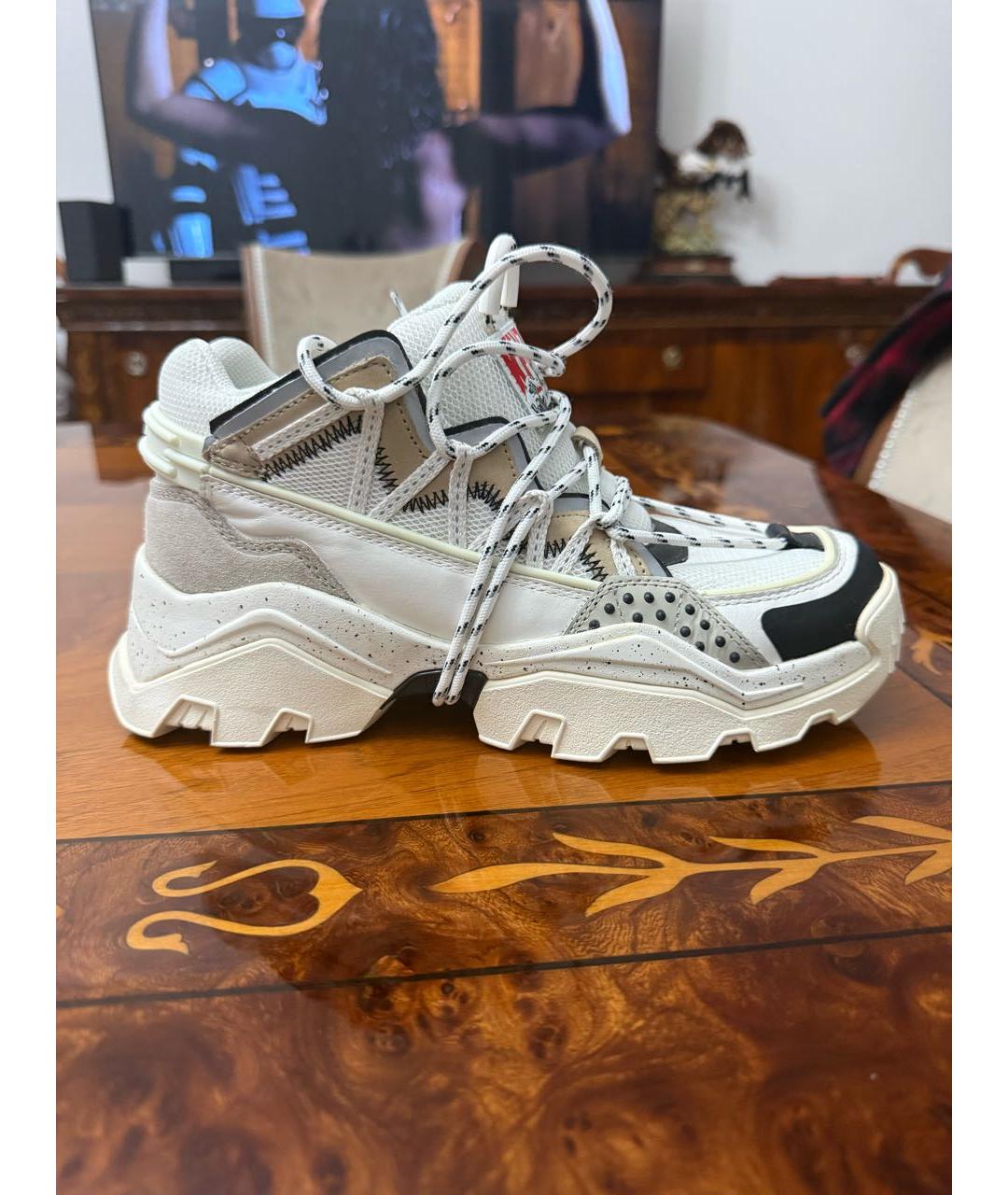 KENZO Белые кожаные кроссовки, фото 8