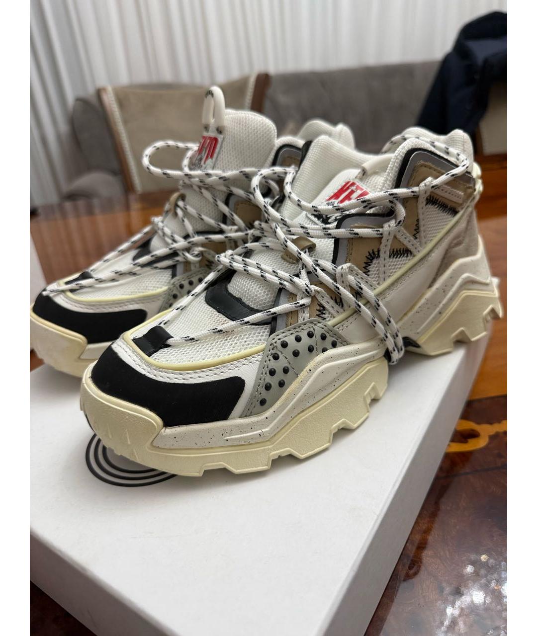 KENZO Белые кожаные кроссовки, фото 6