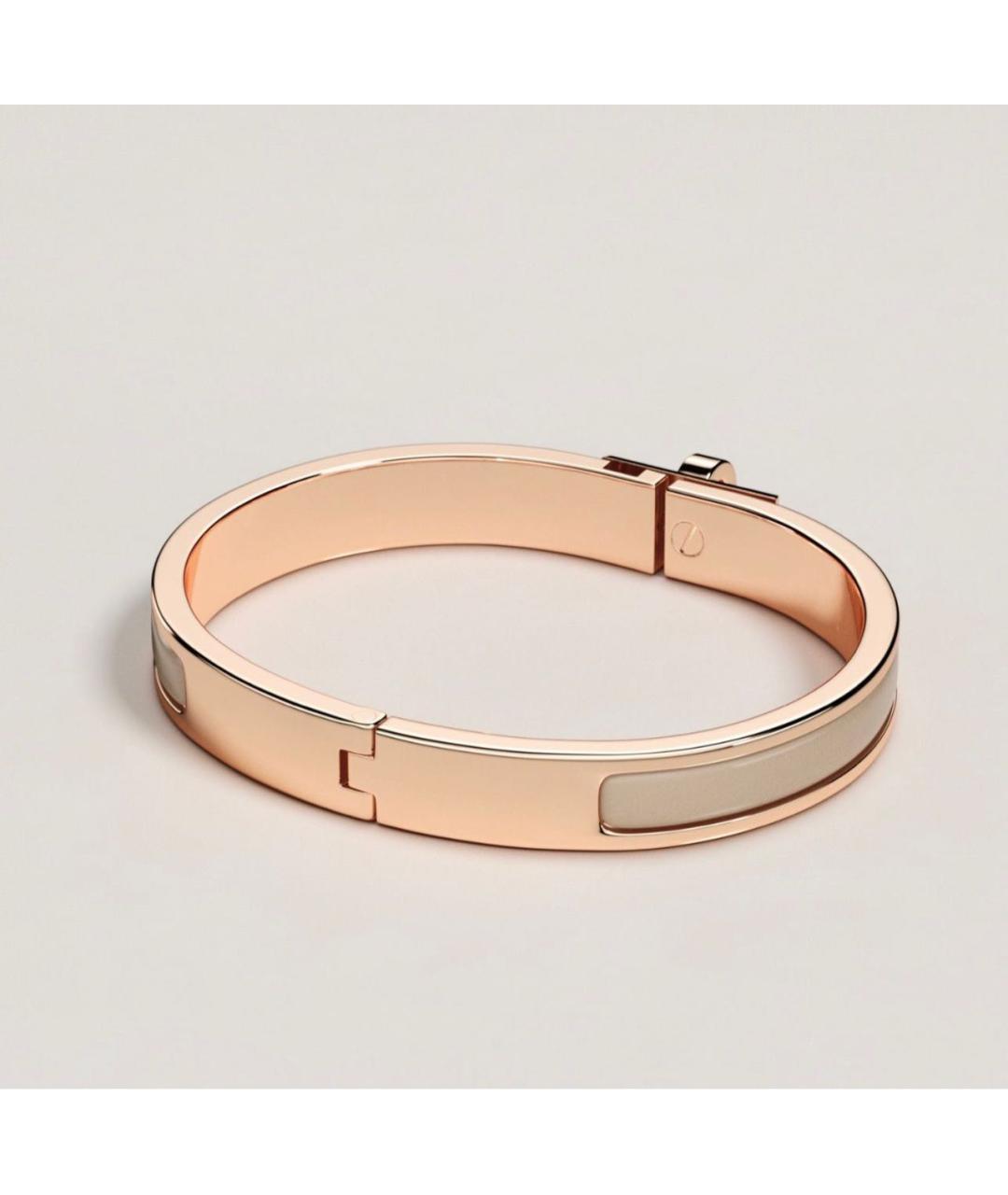 HERMES Золотой металлический браслет, фото 2