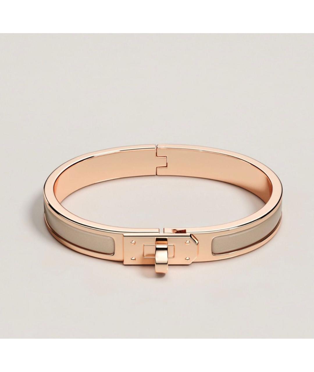 HERMES Золотой металлический браслет, фото 4