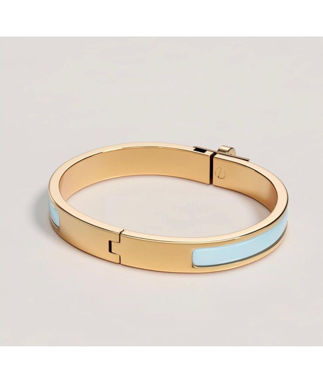 HERMES Голубой металлический браслет, фото 2