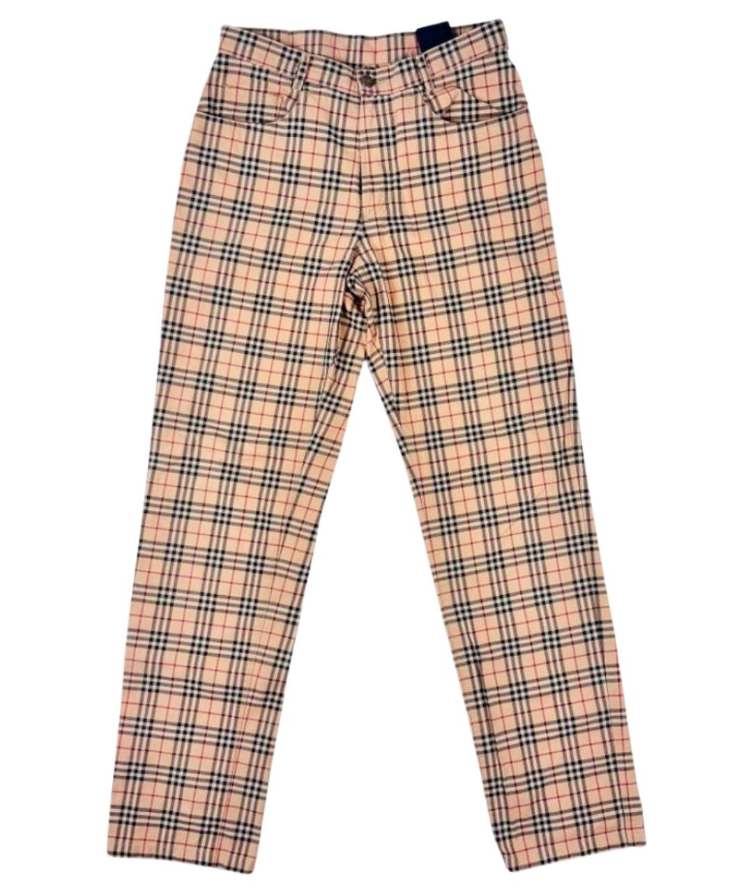 BURBERRY Бежевые хлопковые джинсы скинни, фото 1