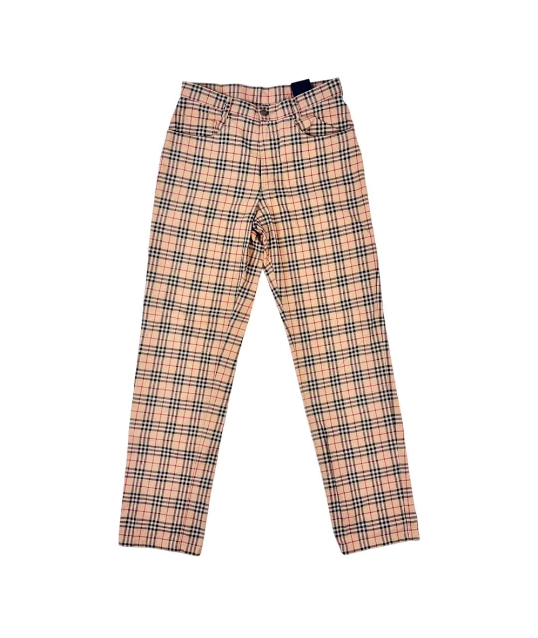 BURBERRY Бежевые хлопковые джинсы скинни, фото 3