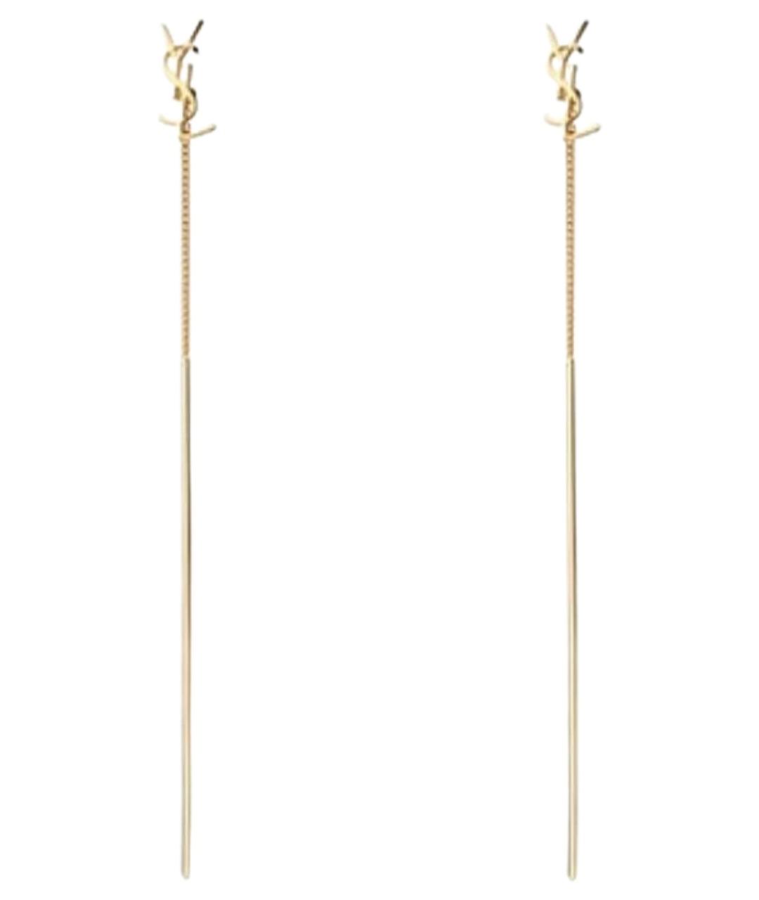 SAINT LAURENT Золотые металлические серьги, фото 1