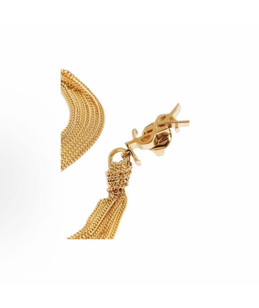 SAINT LAURENT Золотые металлические серьги, фото 3