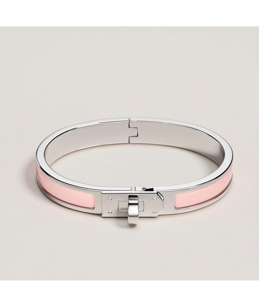 HERMES Розовый металлический браслет, фото 4