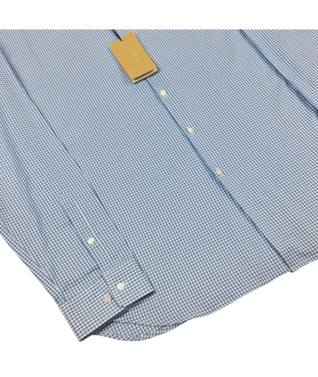 BURBERRY Голубая хлопковая классическая рубашка, фото 2