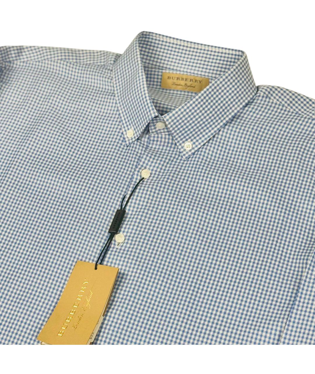 BURBERRY Голубая хлопковая классическая рубашка, фото 3