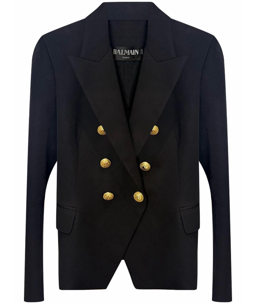 BALMAIN Черный шерстяной жакет/пиджак, фото 1