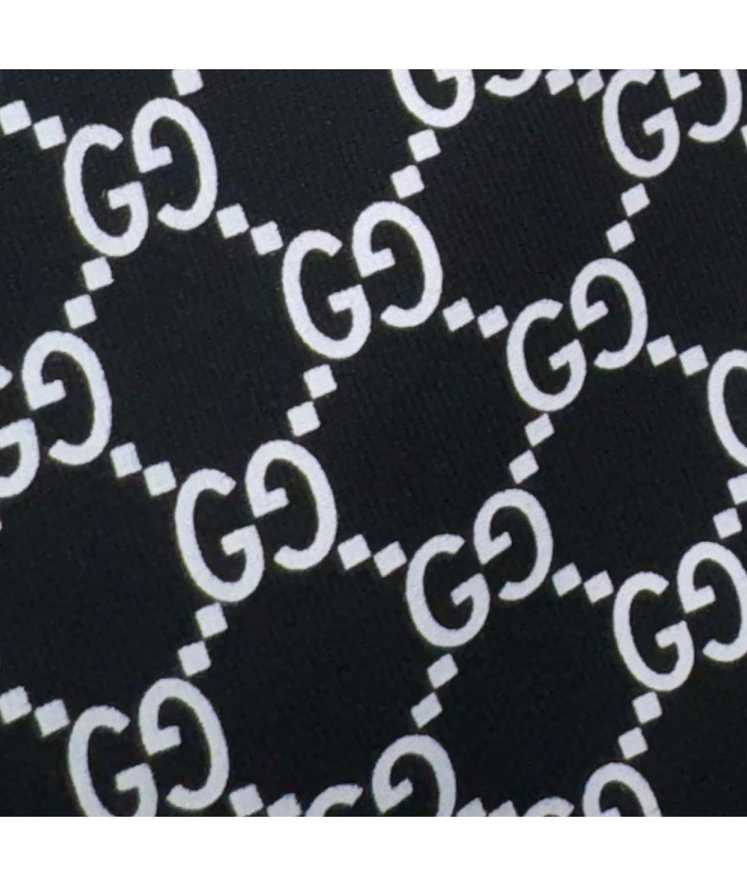 GUCCI Черная хлопковая футболка, фото 4