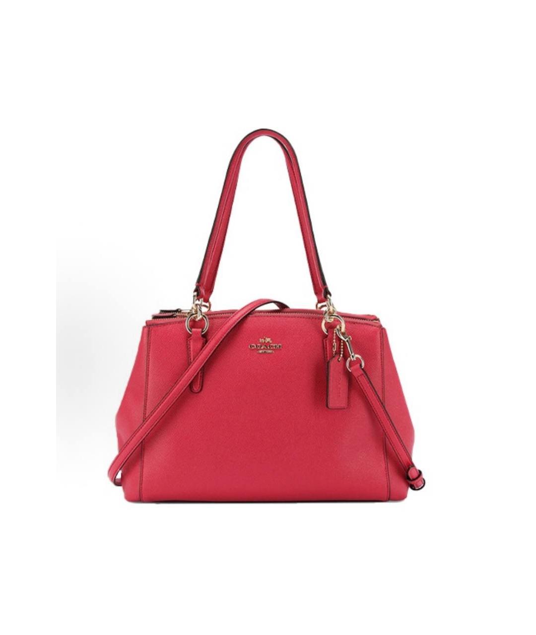 COACH Красная кожаная сумка через плечо, фото 10
