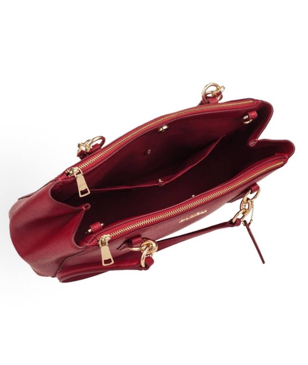 COACH Красная кожаная сумка через плечо, фото 7