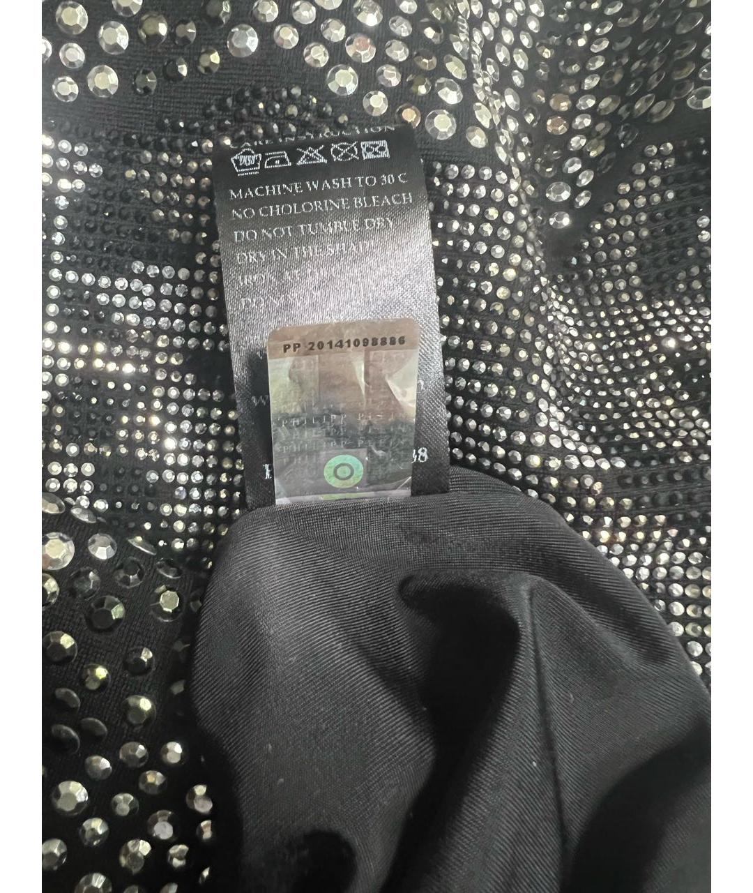 PHILIPP PLEIN Серебряное вискозное коктейльное платье, фото 7