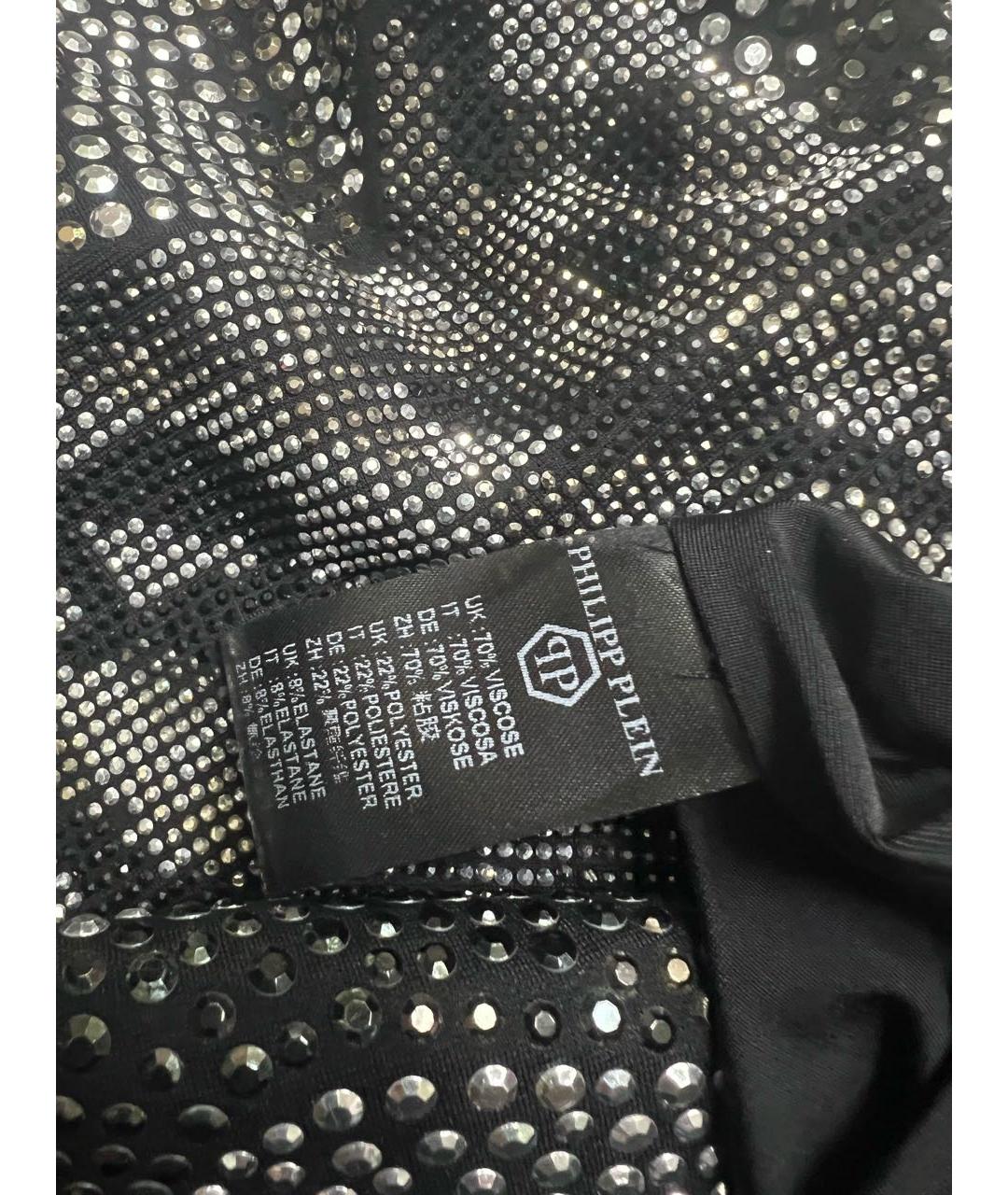 PHILIPP PLEIN Серебряное вискозное коктейльное платье, фото 6