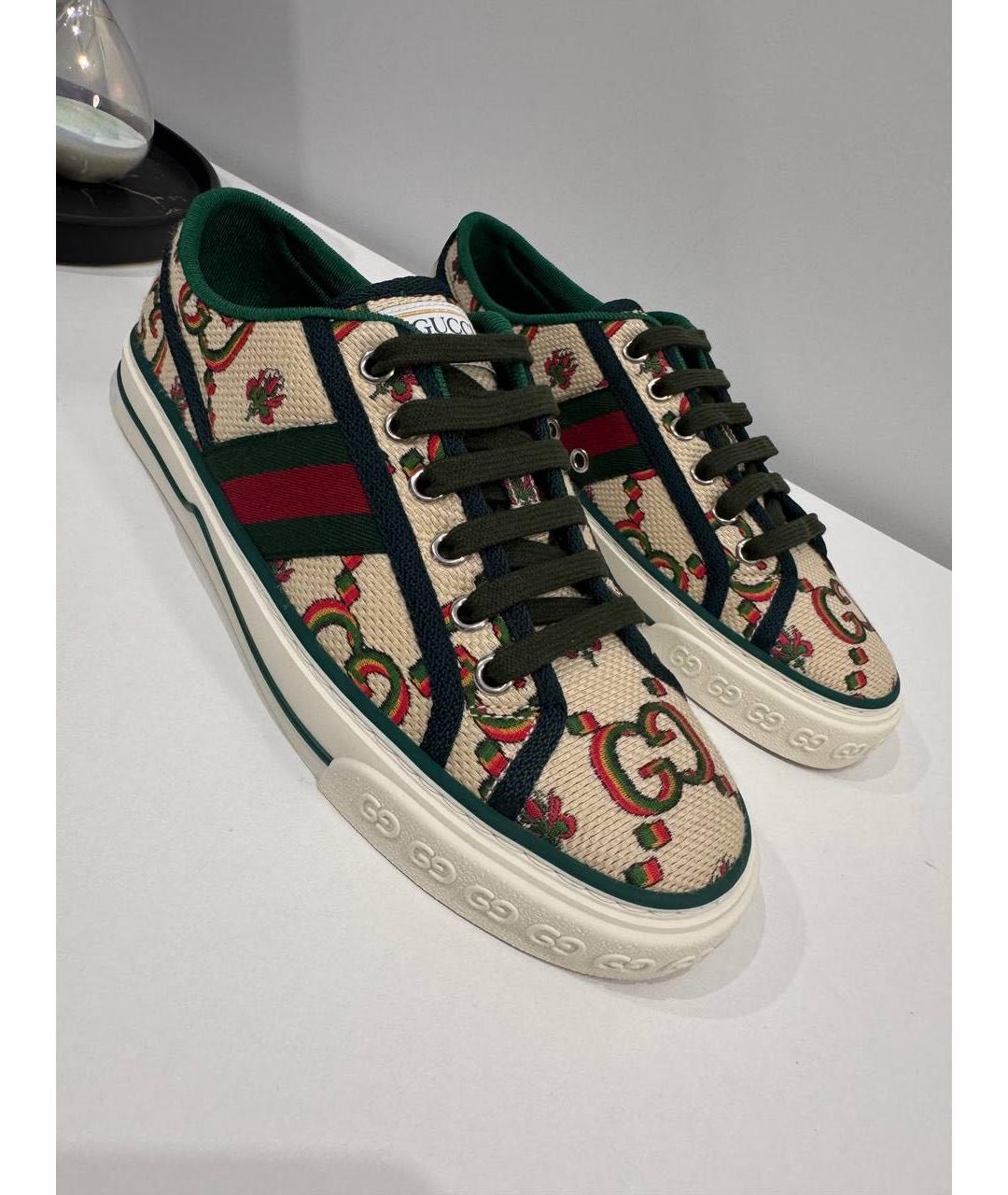 GUCCI Мульти текстильные кеды, фото 4