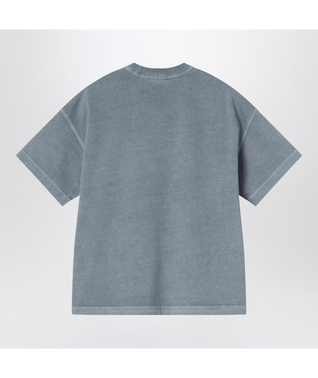 CARHARTT WIP Синяя хлопковая футболка, фото 2