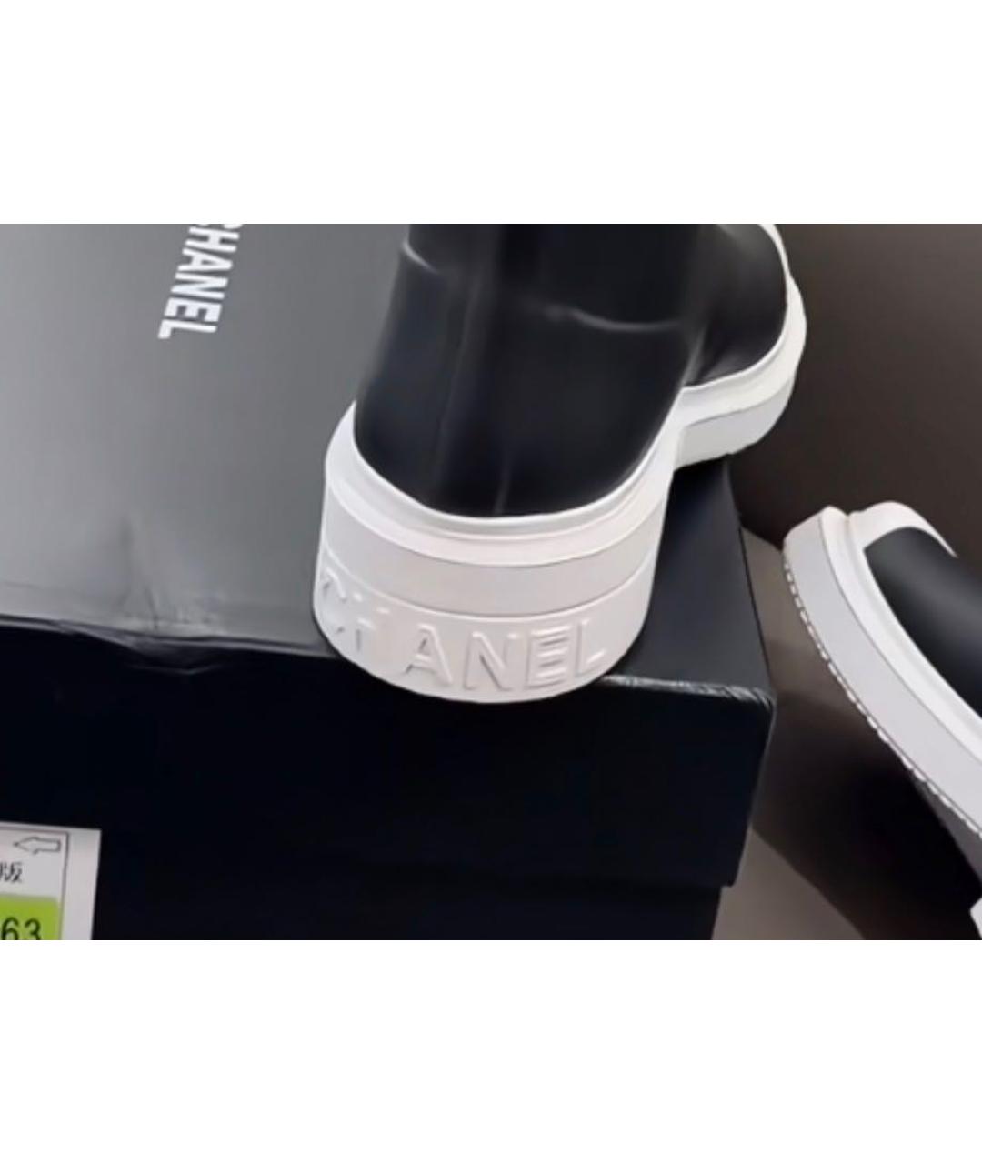 CHANEL Черные резиновые сапоги, фото 7
