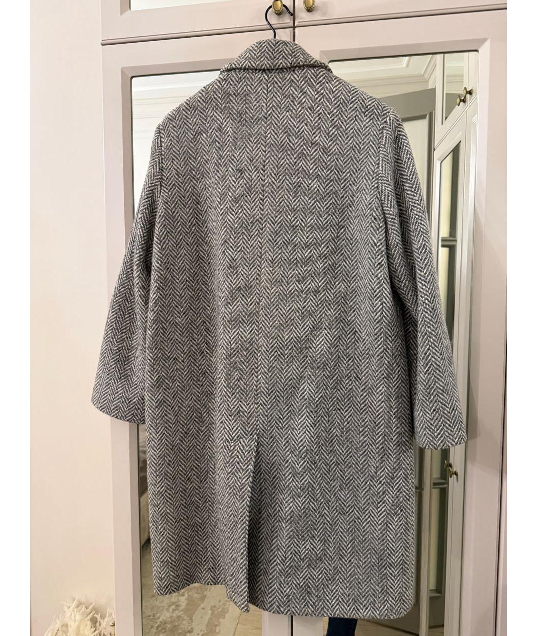 WEEKEND MAX MARA Серое шерстяное пальто, фото 7