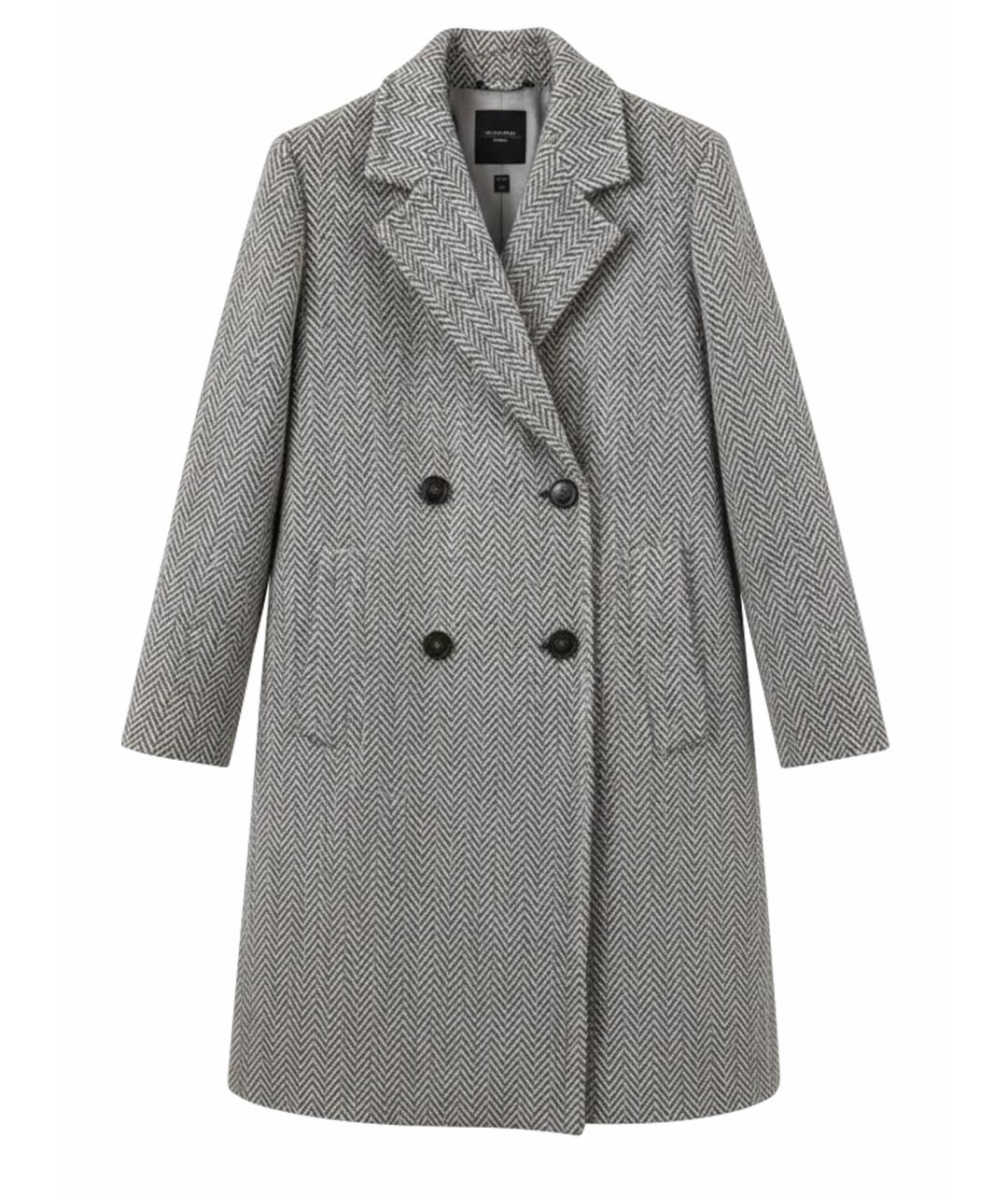 WEEKEND MAX MARA Серое шерстяное пальто, фото 1