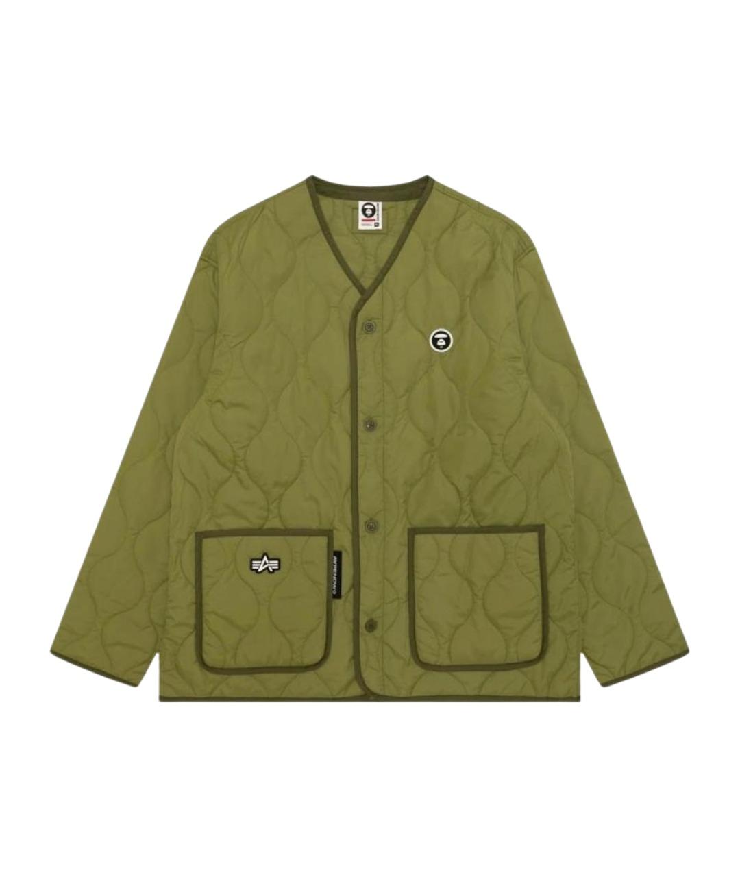 BAPE Зеленая полиэстеровая куртка, фото 1