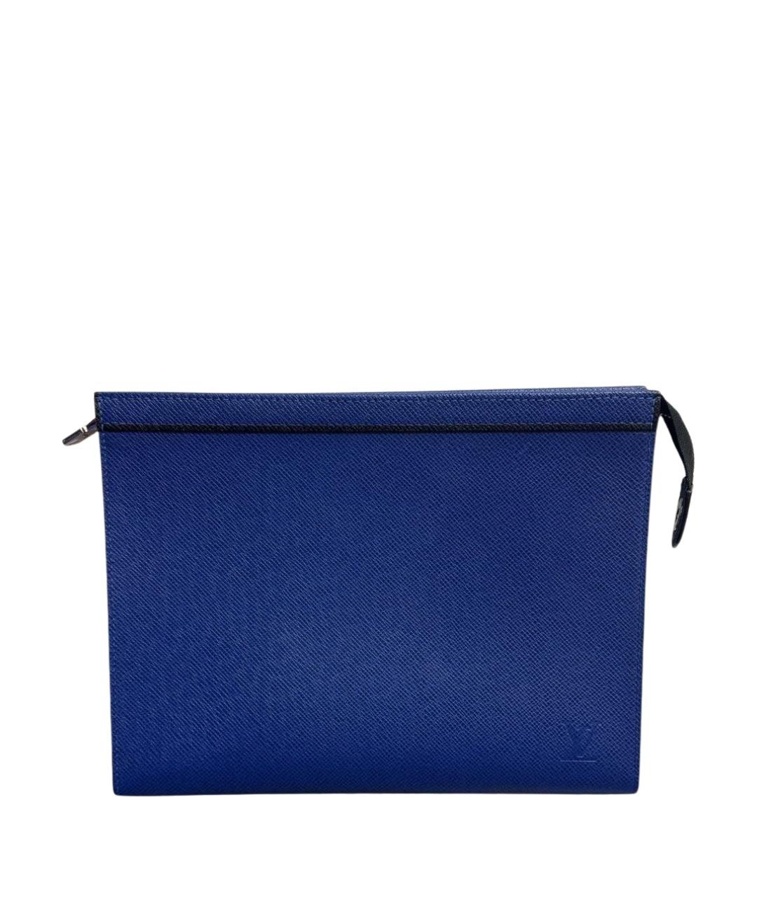 LOUIS VUITTON Синяя кожаная папка для документов, фото 1