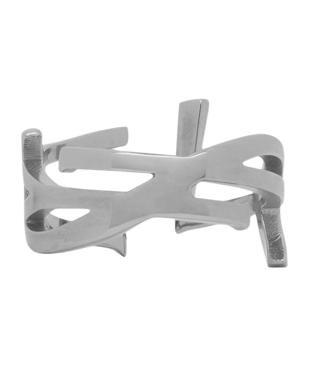 SAINT LAURENT Серебряное металлическое кольцо, фото 1