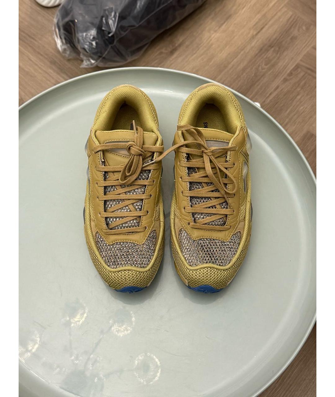 ADIDAS X RAF SIMONS Горчичные низкие кроссовки / кеды, фото 2