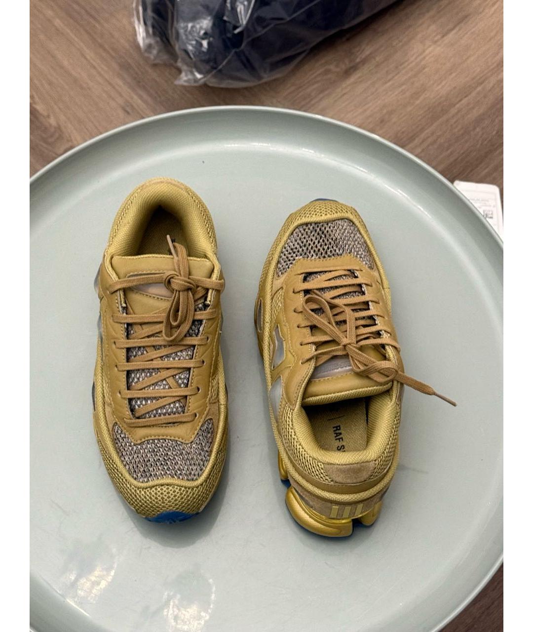 ADIDAS X RAF SIMONS Горчичные низкие кроссовки / кеды, фото 4