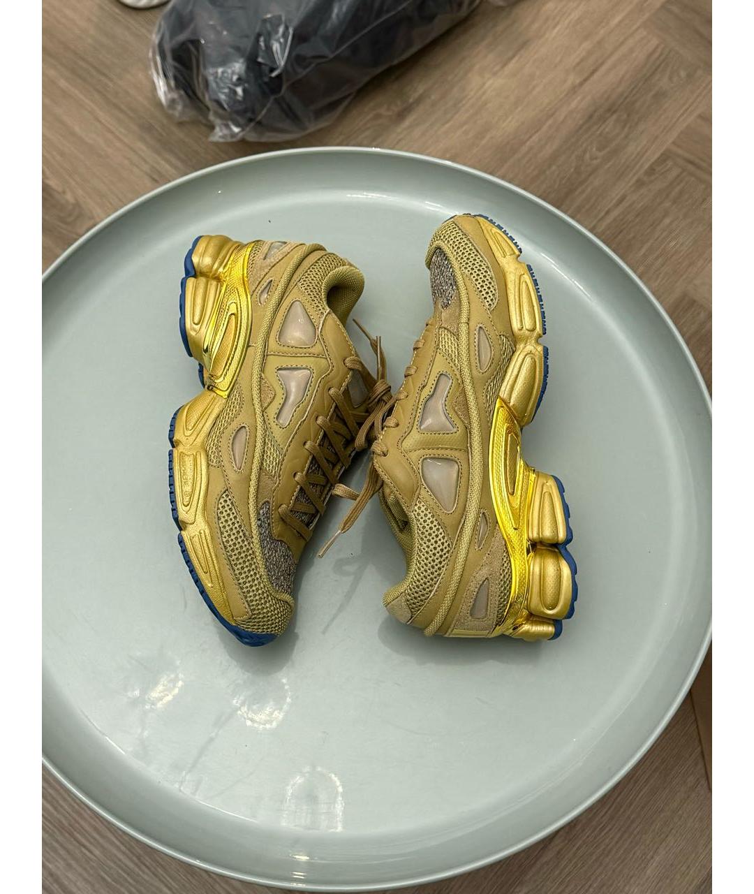 ADIDAS X RAF SIMONS Горчичные низкие кроссовки / кеды, фото 3